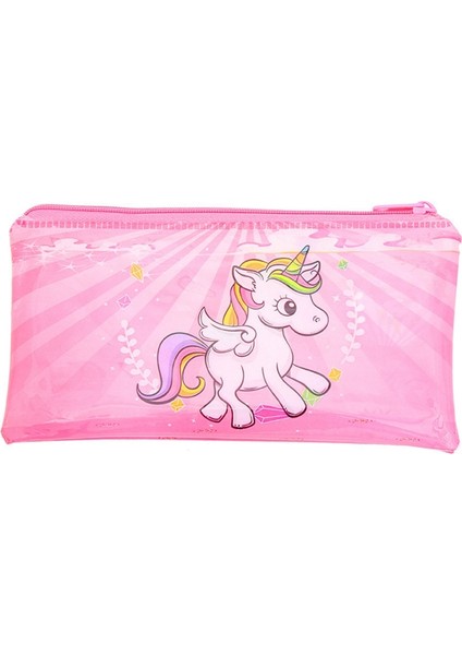 1 Adet 1 Adet Karikatür Unicorn Kalem Kutusu Kızlar Için Sevimli Kırtasiye Seti Kalem Çantası ile Cetvel Silgi Çocuklar Hediye Ofis Okul Malzemeleri (Yurt Dışından)