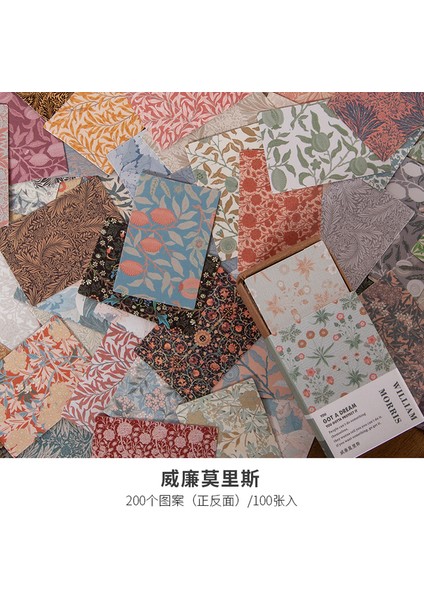 Stil 1 100 Adet Vintage El Yazısı Mektup Malzeme Kağıt Çift Taraflı Baskı Retro Bloknot Notları Scrapbooking Günlük Dergiler Dıy (Yurt Dışından)