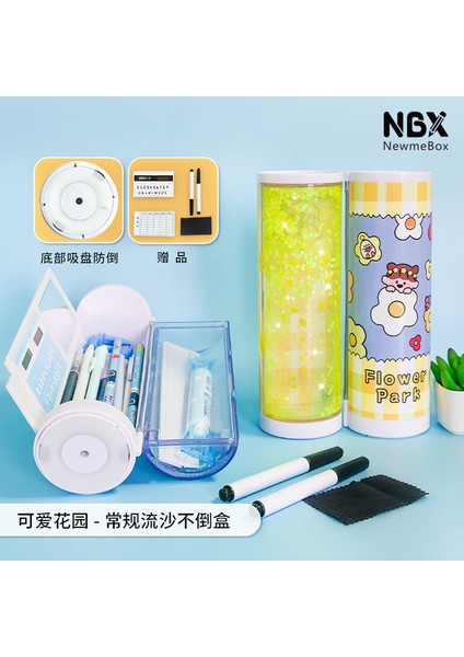 Stil 7 Newmebox Kalem Kutusu Hesap Makinesi Kawaii Tumbler Kalem Kutusu Quicksand Kırtasiye Büyük Kapasiteli Okul Malzemeleri Sevimli Kalem Kutuları (Yurt Dışından)