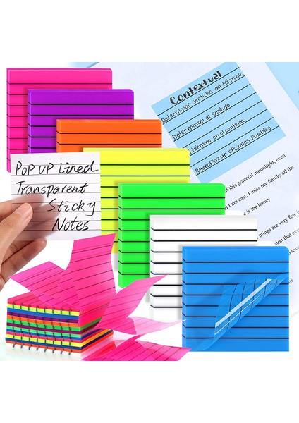 Çizgi Gül Tarzı 50 Sayfa Şeffaf Yayınlandı Yapışkan Not Defterleri Not Defterleri Posits Papeleria Günlük Pet Sekmeler Okul Ofis Kırtasiye Için Not Defteri (Yurt Dışından) fiyatları