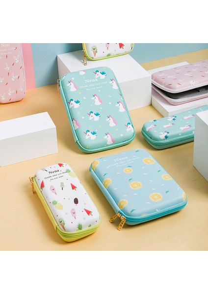 M Sevimli Hayvan Kalem Kutusu Unicorn Trousse Scolaire Büyük Kapasiteli Piornik Szkolny Su Geçirmez Estuche Lapices Kawaii Kalem Kutuları (Yurt Dışından)
