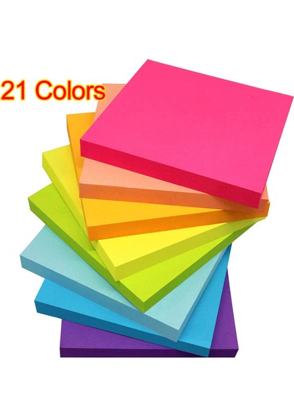 Parlak SARI76X76MM 100 Yaprak/paket Renkli Yapışkan Notlar Çıkartmalar Endeksi Bloknot Ev Ofis Dizüstü Öğrenci Ofis Kırtasiye Için Kendinden Yapışkanlı Pedler (Yurt Dışından)