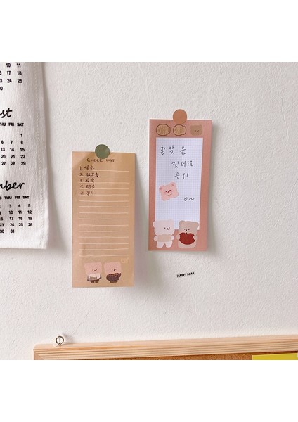 E 50 Yaprak Kawaii Bloknotlar Sevimli Ayı Yapışkan Notlar Mesaj Notları Kore Kırtasiye Yapılacaklar Listesi Not Defteri Kontrol Listesi Ofis Malzemeleri (Yurt Dışından)