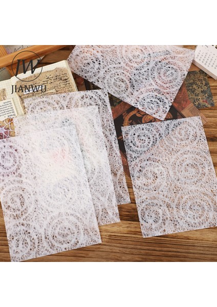 Scz-Zbgblk-01 Jıanwu 20 Yaprak Beyaz A5 Malzeme Kağıt Düşen Su Kağıdı Ince Içi Boş Sanat Kağıdı Yaratıcı Dıy Kolaj Dekor Sabit (Yurt Dışından) fiyatları