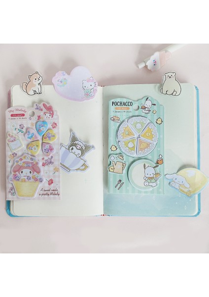 1 Takım 105 Sayfa Kawaii Karikatür Hayvanlar Yapışkan Notlar Bloknot Günlüğü Sabit Gevreği Karalama Defteri Dekoratif Sevimli Karikatür N Kez Yapışkan (Yurt Dışından)