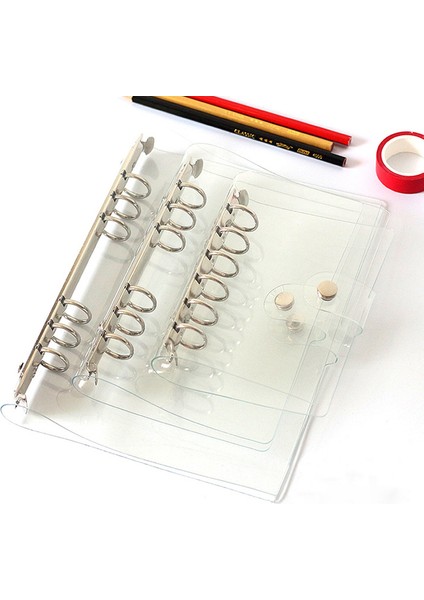 Şeffaf Kapak A6 2023 45 Sayfa Kawaii A5 A6 Gevşek Yaprak Defter Kağıdı Dolum Spiral Ciltleme Dizini Iç Sayfalar Aylık Haftalık Günlük Planlayıcı Gündem (Yurt Dışından)