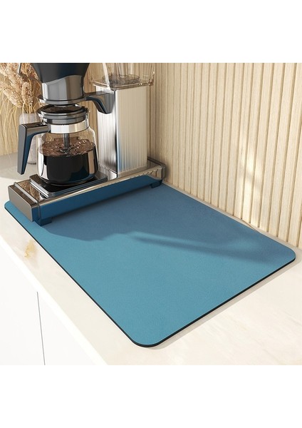 Yeşil 30X40 cm Süper Emici Kaymaz Kahve Tabağı Büyük Mutfak Emici Drenaj Mat Kurutma Matı Hızlı Kuru Banyo Drenaj Pedi (Yurt Dışından)