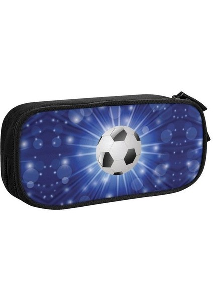 12 Futbol Oyuncuları Siyah Kalem Kutusu Kız Erkek Büyük Depolama Futbol Topu Sevgilisi Kalem Çantası Kutusu Okul Aksesuarları (Yurt Dışından)