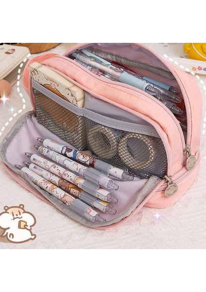 Sarı 2 Broş ile Kore Kızlar Için Sevimli Kalem Kutuları Kalem Kutusu Su Geçirmez Kanvas Okul Makyaj Çantası Kalem Kılıfı Kalem Kutusupapeleria Kawaii Kırtasiye (Yurt Dışından) fiyatları