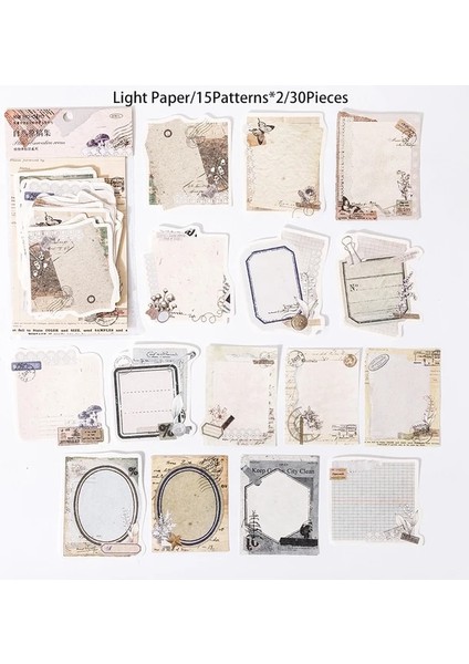 D Journamm 30 Adet/paket Estetik Dekor Bloknot Önemsiz Dergisi Dıy Scrapbooking Kolaj Kırtasiye Planlayıcısı Yaratıcı Notlar Kağıt (Yurt Dışından)