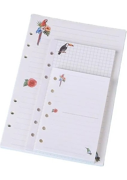 Çanta A6 2023 45 Sayfa Kawaii A5 A6 Gevşek Yaprak Defter Kağıdı Dolum Spiral Bağlayıcı Dizin Iç Sayfalar Aylık Haftalık Günlük Planlayıcı Gündem (Yurt Dışından) modelleri