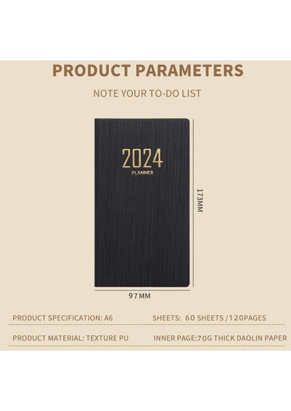 A6 Gündem 2024 Dizüstü Planlayıcı Günlüğü Ingilizce Caderno Cuadernos Y Libretas Yapılacaklar Listesi Diario Not Defteri Planificateur 2024 Not Defteri (Yurt Dışından) fırsatları