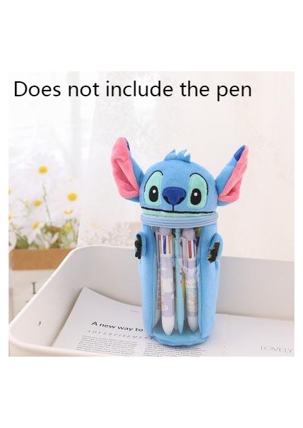 H Disney Stitch Pooh Peluş Ayı Kalem Kutusu Kawaii Şeffaf Depolama Karikatür Sevimli Çanta Okul Malzemeleri Kırtasiye Hediye (Yurt Dışından)