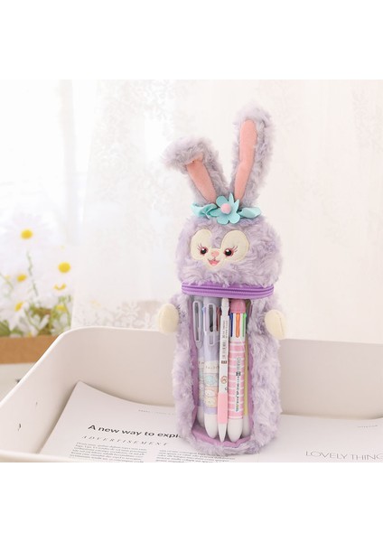 H Disney Stitch Pooh Peluş Ayı Kalem Kutusu Kawaii Şeffaf Depolama Karikatür Sevimli Çanta Okul Malzemeleri Kırtasiye Hediye (Yurt Dışından)