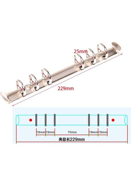 A5 6 Halkalı 25MM Bakır Vidalı 20MM 25MM 30MM Dıy Telli Klasör Klipsi Vidalı, 2 6 4 9 20 26 30 Delikli Mekanizma, 280=285, A4 B5 A5 A6 A7 (Yurt Dışından)
