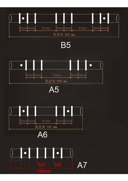 A5 6 Halkalı 25MM Bakır Vidalı 20MM 25MM 30MM Dıy Telli Klasör Klipsi Vidalı, 2 6 4 9 20 26 30 Delikli Mekanizma, 280=285, A4 B5 A5 A6 A7 (Yurt Dışından)