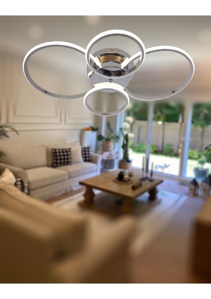 TT035-4-KR Tt Aydınlatma Drone Modeli Krom Kaplama 4 Lü LED Avize