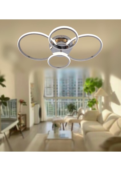 TT035-4-KR Tt Aydınlatma Drone Modeli Krom Kaplama 4 Lü LED Avize