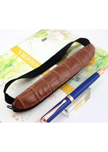R Lüks Pu Deri Elastik Toka Kalem Kutusu Kitap Dizüstü Moda Kalem Çantası Okul Kalem Kutusu Ofis Toplantısı Için Kolay Taşıma (Yurt Dışından)