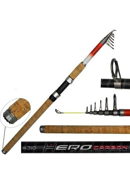 Teleskopik Olta Kamışı Hero Carbon 240CM 40-80GR