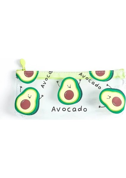 Stil 1 Kawaii Kalem Kutusu Pvc Fermuar Büyük Kapasiteli Sevimli Avokado Kalem Kutusu Taşınabilir Saklama Çantası Okul Malzemeleri Japon Kırtasiye (Yurt Dışından)