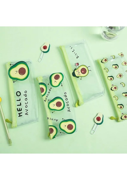 Stil 1 Kawaii Kalem Kutusu Pvc Fermuar Büyük Kapasiteli Sevimli Avokado Kalem Kutusu Taşınabilir Saklama Çantası Okul Malzemeleri Japon Kırtasiye (Yurt Dışından) fiyatları