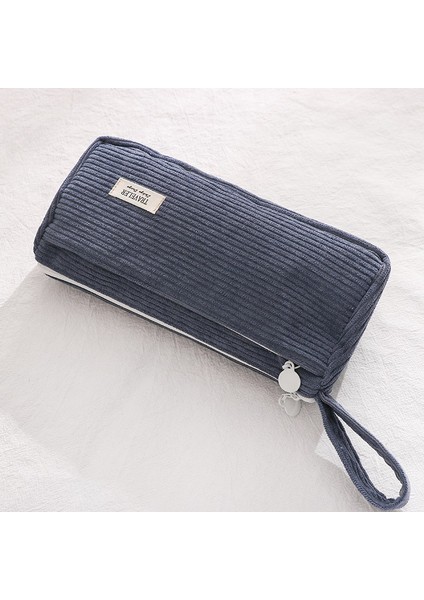 Çimento Grisi Büyük Kapasiteli Kalem Çantası Dolma Kalem Saklama Çantası Kore Çok Fonksiyonlu Kırtasiye Kutusu Kadife Kalem Çantası Okul Malzemeleri (Yurt Dışından) modelleri