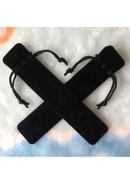 Kırmızı 50 Adet/grup Kadife Tek Kalem Çantası Kalem Kılıfı Tutucu Kılıf Halat ile Rollerball Çeşmesi Tükenmez Siyah Kırmızı Pembe Mavi (Yurt Dışından) modelleri