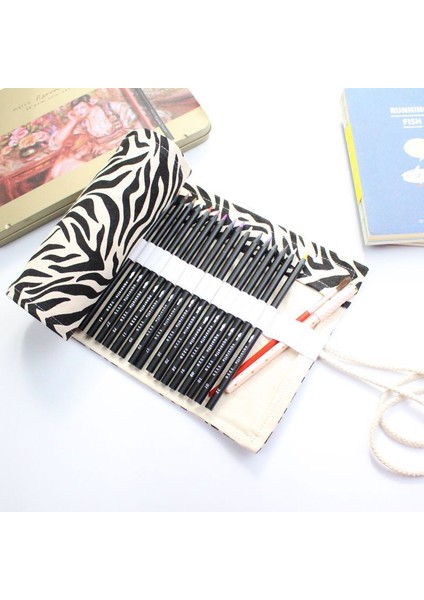 36 Delik Skullrose W Moda Desen Tuval Roll-Up Kalem Sarma 36/48/72 Delik Seyahat Çizim Boyama Kalemleri Sanatçı Için Kese (Yurt Dışından) indirimleri