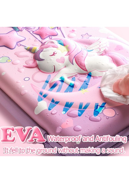 Unicorn Ay Pembe 3D Büyük Kapasiteli Unicorn Kalem Kutusu Kawaii Sevimli Kalem Kutusu Çanta Kılıfı Okula Dönüş Malzemeleri Organizatör Kore Japon Kırtasiye (Yurt Dışından) indirimleri