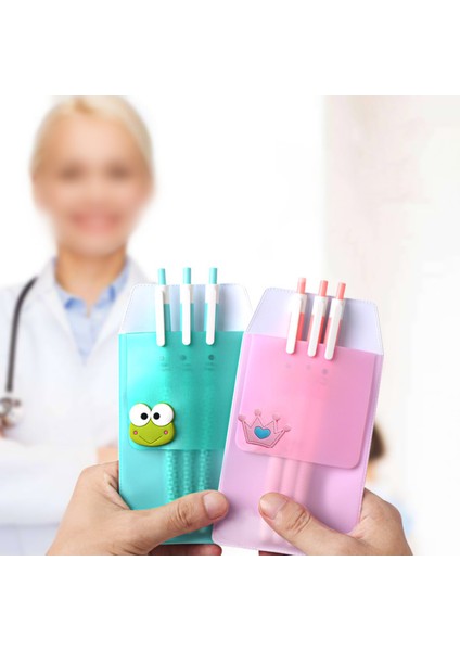 No.21 Buzlu Pvc Göğüs Cebi Sızdırmaz Kalem Çantası Hastane Tıbbi Çalışan Doktor Hemşire Adanmış Pratik Kalem Kutusu Malzemeleri Kawaii (Yurt Dışından) modelleri