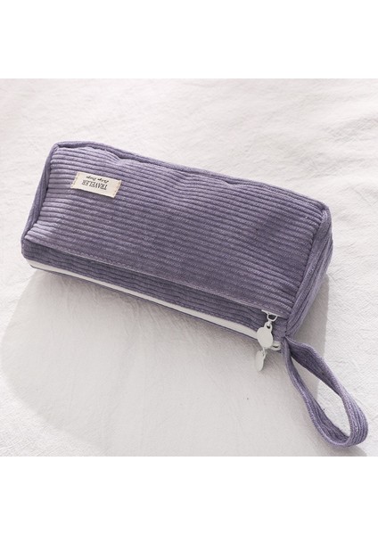 Leylak Mor Kadife Kalem Çantası Büyük Kapasiteli Kalem Çantası Dolma Kalem Saklama Çantası Çok Fonksiyonlu Kırtasiye Kutusu Çocuk Okul Malzemeleri (Yurt Dışından) modelleri