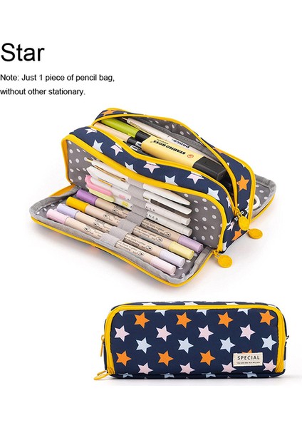 Tip B Yıldız 3 Veya 4 Bölmeli Mor Büyük Kalem Kutusu Kalem Çantası Okul Öğrenci Kalem Kutuları Kozmetik Çantası Sabit Organize Ofis Arzı (Yurt Dışından)