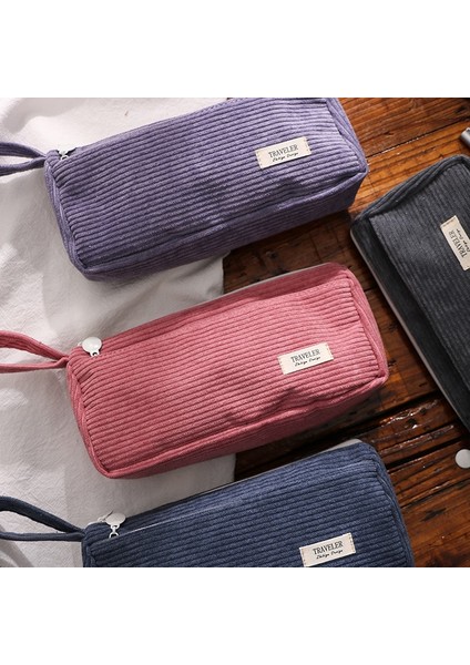 Leylak Mor Kadife Kalem Çantası Büyük Kapasiteli Kalem Çantası Dolma Kalem Saklama Çantası Çok Fonksiyonlu Kırtasiye Kutusu Çocuk Okul Malzemeleri (Yurt Dışından) indirimleri