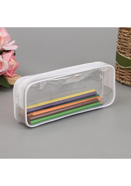 Temizle Mavi Yeni Şeffaf Pvc Kalem Çantası Kanvas Çiçek 20 cm Kırtasiye Depolama Kalem Kutusu Su Geçirmez Kalem Çantası Okul Öğrenci Malzemeleri (Yurt Dışından) modelleri