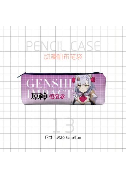 13 Anime Genshin Etki Kalem Kutusu Genç Sıcak Oyun Siyah Makyaj Kılıfları Kozmetik Kutusu Depolama Okul Malzemeleri Karikatür Kılıfı (Yurt Dışından)