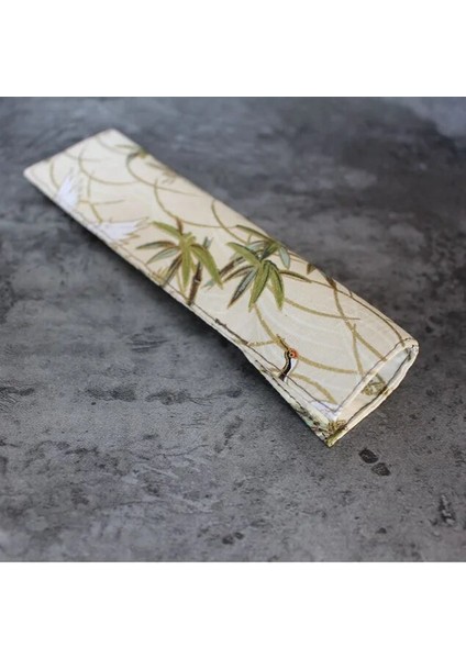 Beyaz Vinç 1 Adet El Yapımı Pamuk Kalem Kutusu Tek Dolma Kalem Çantası Retro Iş Imza Çin Tarzı Baskı Desen Ideal Hediye (Yurt Dışından)