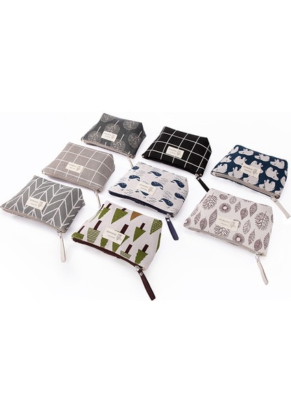 Rastgele Çok Fonksiyonlu Kanvas Saklama Çantası Kumaş Fermuarlı Bozuk Para Cüzdanı Kozmetik Saklama Çantası Kawaii Kalem Kılıfı Okula (Yurt Dışından) indirimleri