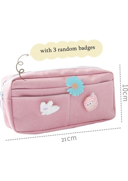 Kızlık Pembe Okul Kırtasiye Saklama Çantası Sevimli Kalem Kalem Kutusu Çantası Kız Kozmetik Çantası Büyük Kalem Kutusu Kız Için Hediyeler Kalem Çantası Kawaii Kalem Kutusu (Yurt Dışından)