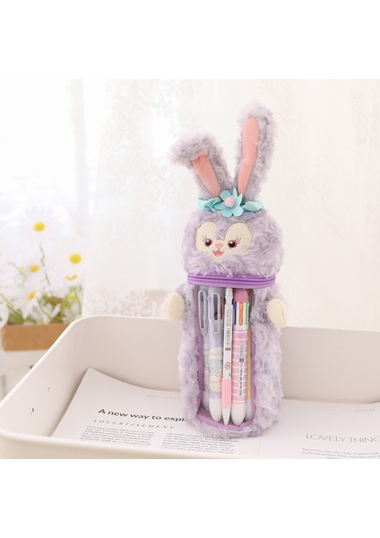 24X8X16 cm Kawaii Sanrio Peluş Kalem Kutusu Karikatür Kuromi Melody Cinnamoroll Peluş Bebek Sevimli Şeffaf Kalemlik Kutusu Oyuncaklar Kızlar Için Hediye (Yurt Dışından)