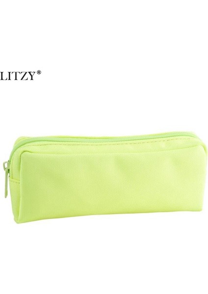 Kırmızı Muhtasar Düz Renk Siyah Okul Kalem Kutusu Kız Erkek Tuval Kalem Kutusu Sevimli Fermuar Büyük Kalem Kutusu Kozmetik Çantası Malzemeleri (Yurt Dışından) modelleri