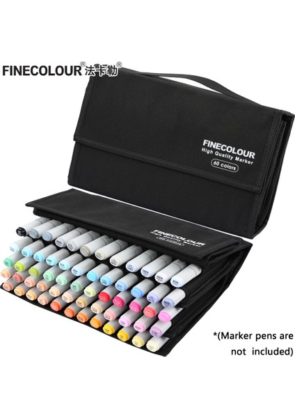 12 Fınecolour Işaretleyici Kalem Kutusu Büyük Fermuarlı Çantalar Resim Kalemi Fineliner Organize Taşınabilir Rahat Kalem Kutusu Sanat Malzemeleri (Yurt Dışından) modelleri