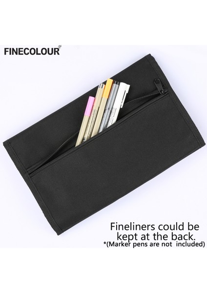 12 Fınecolour Işaretleyici Kalem Kutusu Büyük Fermuarlı Çantalar Resim Kalemi Fineliner Organize Taşınabilir Rahat Kalem Kutusu Sanat Malzemeleri (Yurt Dışından) fırsatları