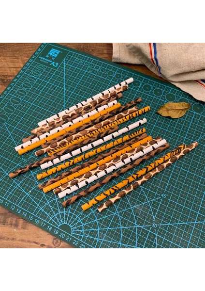 Zürafa 5 Pc El-Boyalı Hayvan Desen Günlük Kalem Yuvarlak Hb Öğrenci Çocuk Kaligrafi Kalemi Kaplan Derisi Zürafa Leopar Zebra Desen (Yurt Dışından)