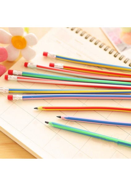 10 Adet Kalemler 10 Adet Yumuşak Kalemler Bükülme Serbestçe Kroki Kalem Silgi ile Çocuk Çizim Kalem Okul Yazma Kırtasiye Yazma Kalemler (Yurt Dışından) modelleri
