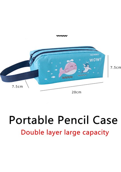 Mavi Kore Ins Kalem Kutuları Kızlar Çocuklar Için Okul Malzemeleri 2022 Kawaii Kırtasiye Sevimli Büyük Kapasiteli Masa Kozmetik Saklama Çantası (Yurt Dışından) fırsatları
