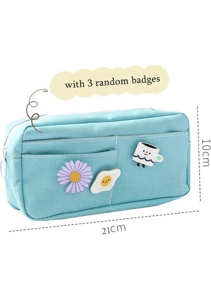 Gökyüzü Mavi Okul Kırtasiye Saklama Çantası Sevimli Kalem Kalem Kutusu Çantası Kızlar Kozmetik Çantası Büyük Kalem Kutusu Kız Için Hediyeler Kalem Çantası Kawaii Kalem Kutusu (Yurt Dışından)