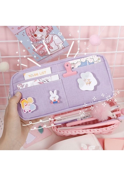 Gökyüzü Mavi Okul Kırtasiye Saklama Çantası Sevimli Kalem Kalem Kutusu Çantası Kızlar Kozmetik Çantası Büyük Kalem Kutusu Kız Için Hediyeler Kalem Çantası Kawaii Kalem Kutusu (Yurt Dışından) modelleri