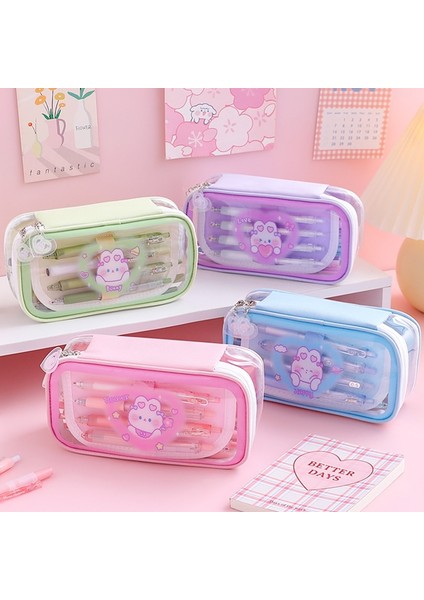 Stil 3 Kızlar Için Kalem Kutuları Okul Malzemeleri Sevimli Kalem Kutusu Trousse Scolaire Pencilcase Estuche Escolar Şeffaf Kalem Çantası (Yurt Dışından) modelleri