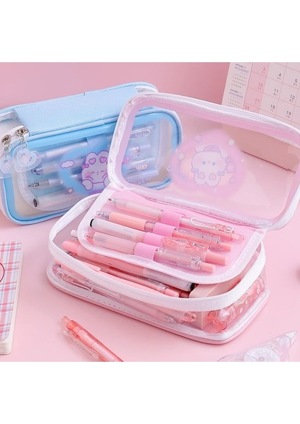 Stil 3 Kızlar Için Kalem Kutuları Okul Malzemeleri Sevimli Kalem Kutusu Trousse Scolaire Pencilcase Estuche Escolar Şeffaf Kalem Çantası (Yurt Dışından) indirimleri